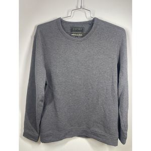 JACHS New York Crew Neck Sweater Mens Size L Pull Over Fleece Long Sleeve‎ Gray